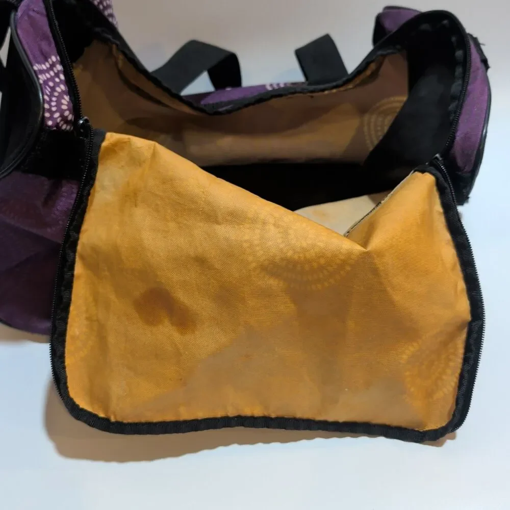 Adidas Gym Duffel Bag – Purple & White Circle Design Lightweight & Durable 18in